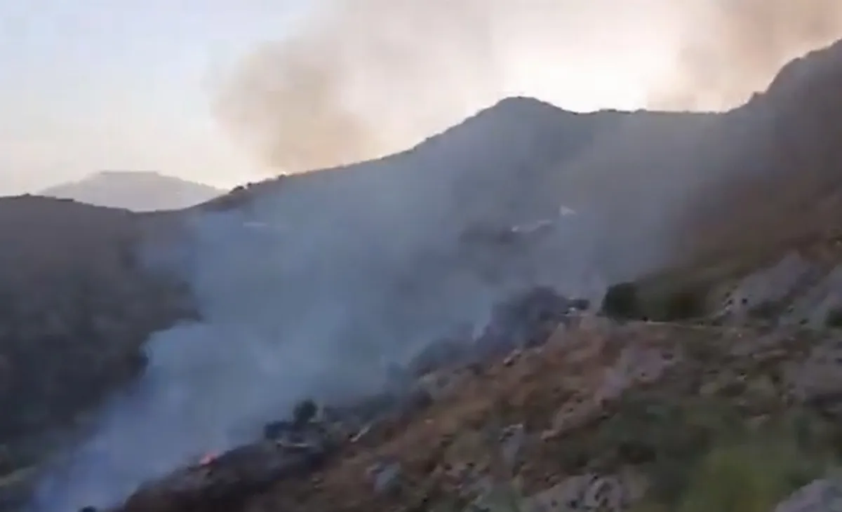 Controlado el incendio agrícola de Cástaras, que afectó a 1,3 hectáreas de terreno
